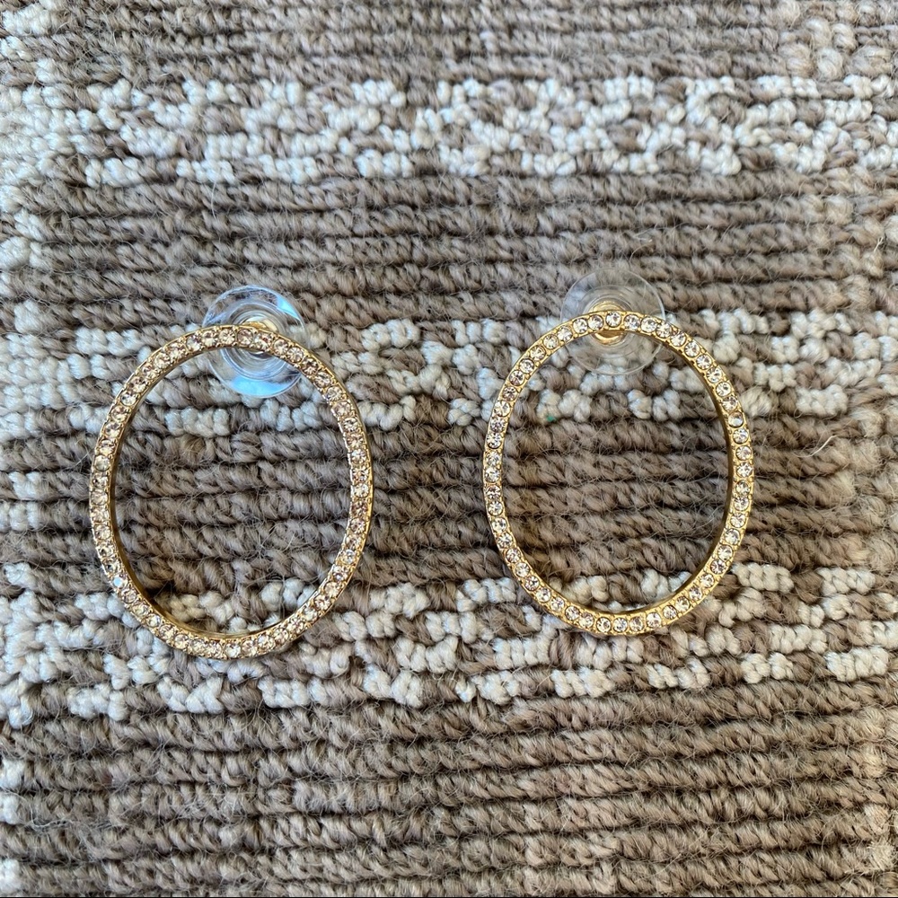 Diamond Oval Earrings
